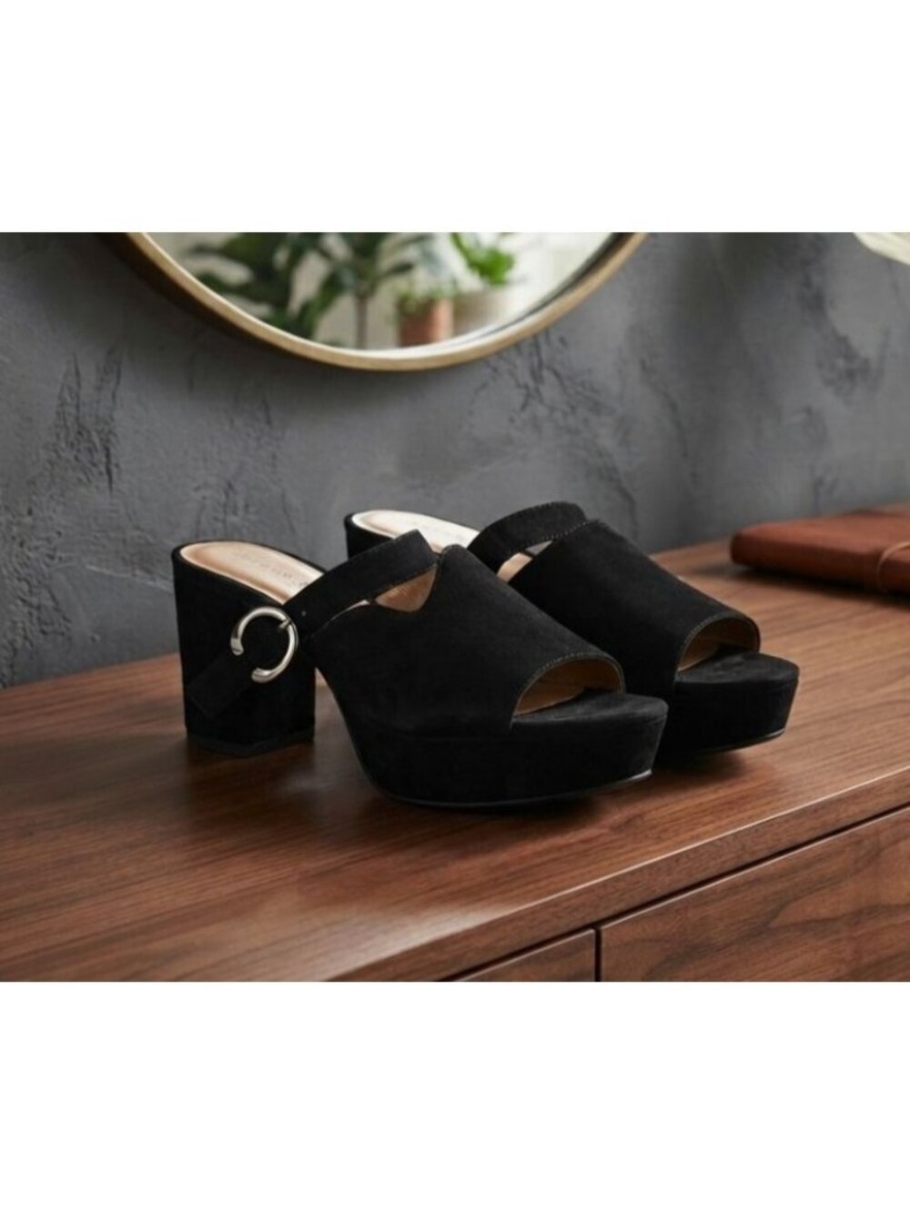 Women's - Aerosoles Cosmic Suede Heeled Sandals, Size 10